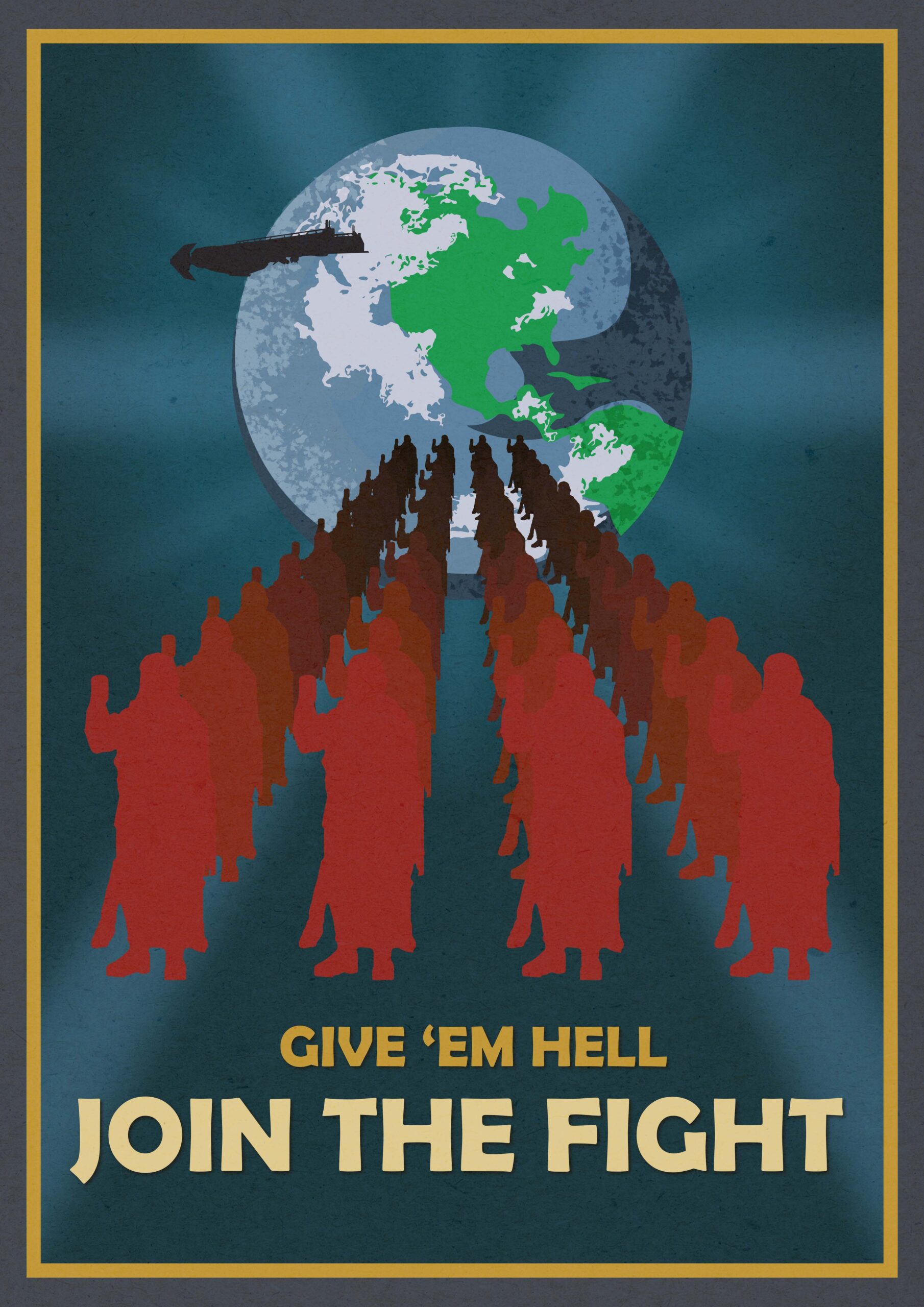 Helldivers Propaganda Poster - Riley Farber